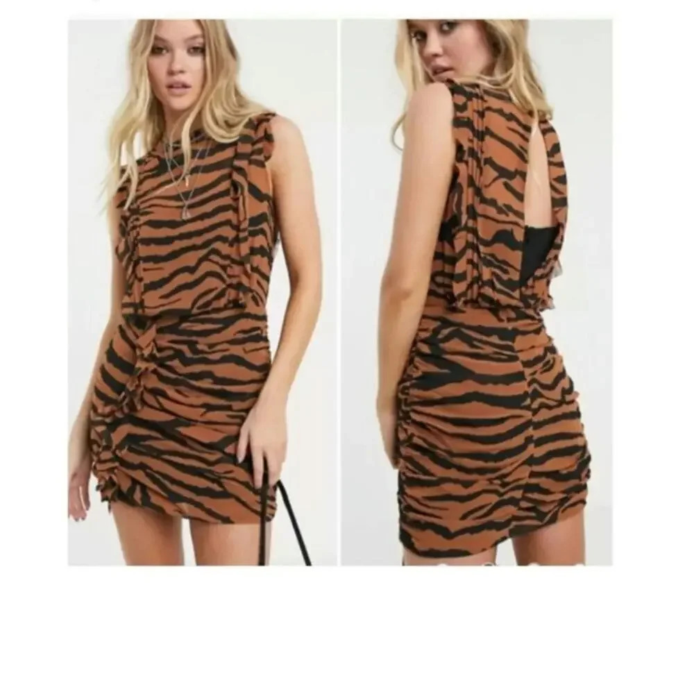 All‎ Saints Hali Zephyr Tiger Print Mini Dress